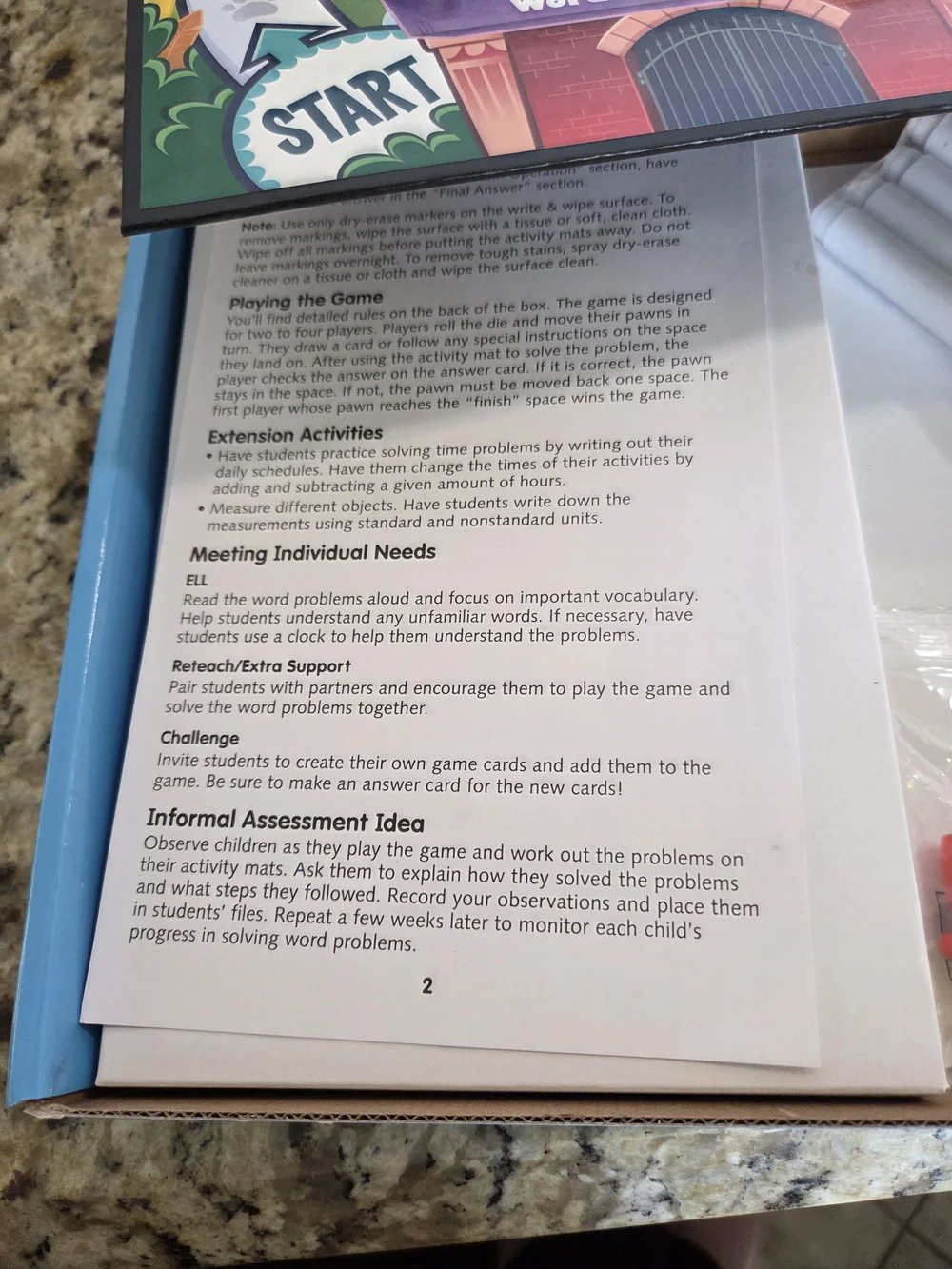 Lakeshore Learning City Zoo Quest Game Word Problem Math Time & Measurement 7+